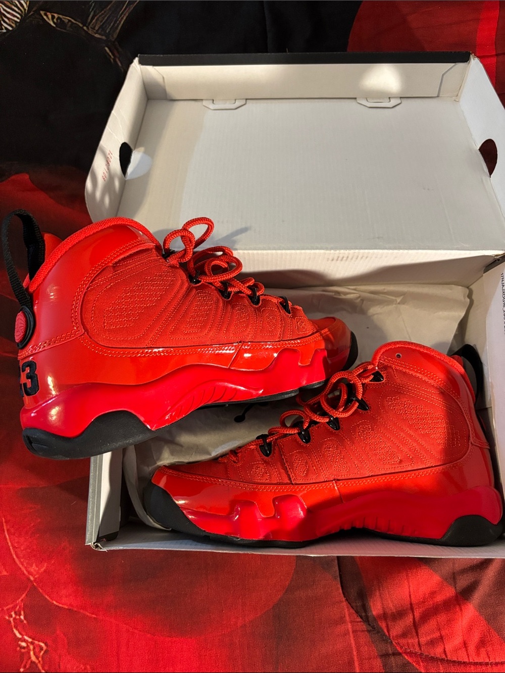 Jordan Kids Red High-Top Basketball Sneakers